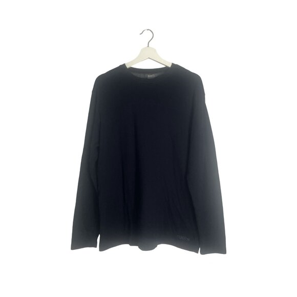 Roots Men's Dark Navy Long Sleeve Crew Neck Top Size Medium Classic Everyday - Picture 7 of 7